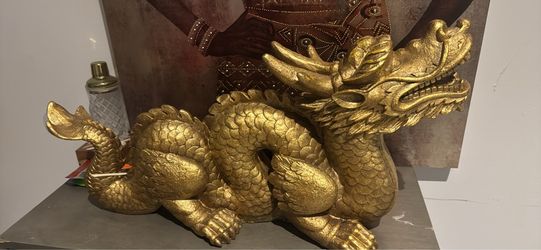 Gold Dragon Decorative Figurine Statue