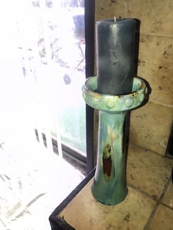 14 Inch Ceramic Candle Holder 