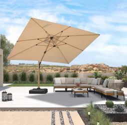 10 x 13 Beige Cantilever Umbrella L - B13KK (Base NOT Included)