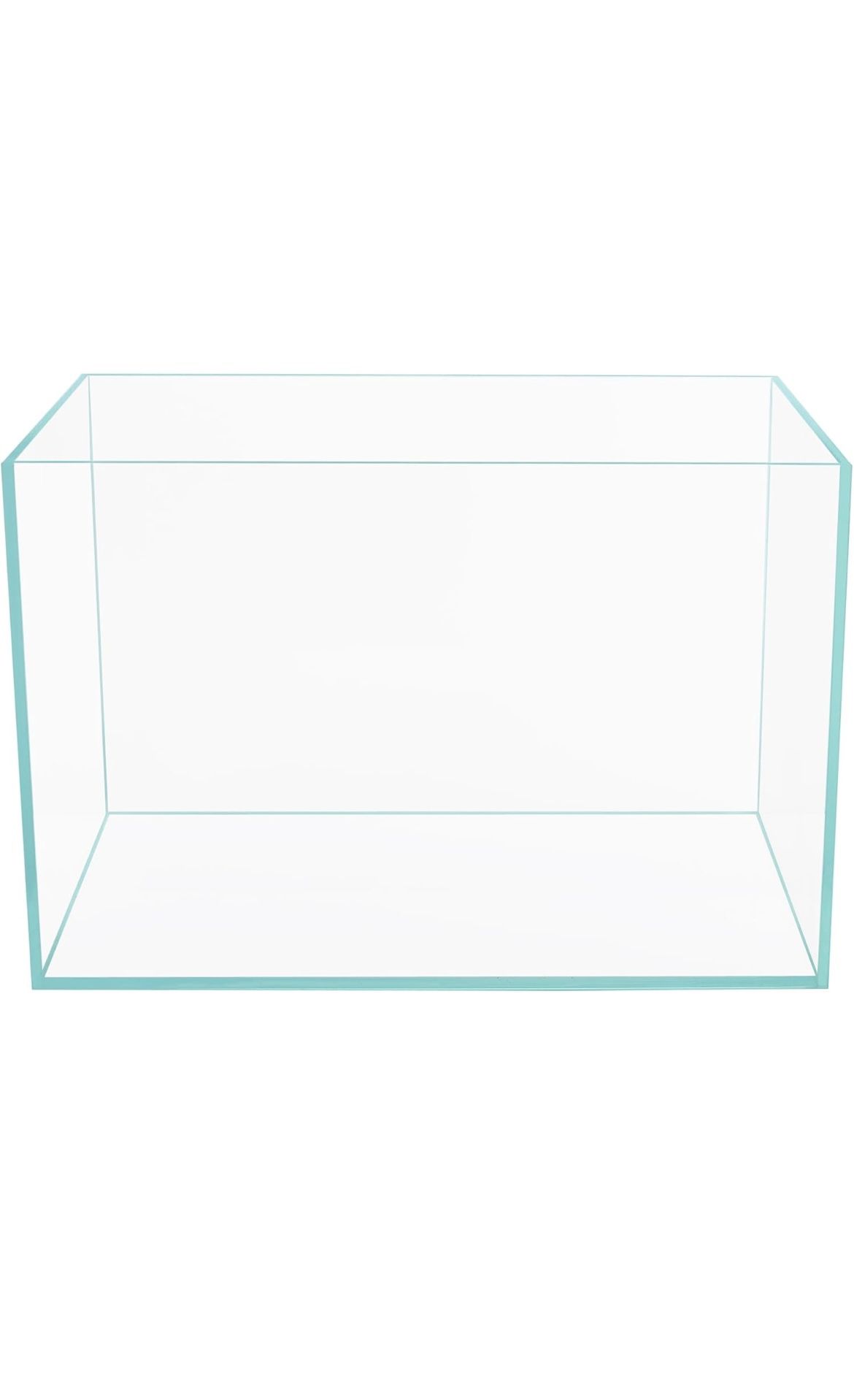 Ultra Clear Rimless Low Iron Glass Cubic Aquarium Tank, 10.6 Ga, 17.7”×11.8”×11.8”, 6mm Thickness Include Black Leveling Mat