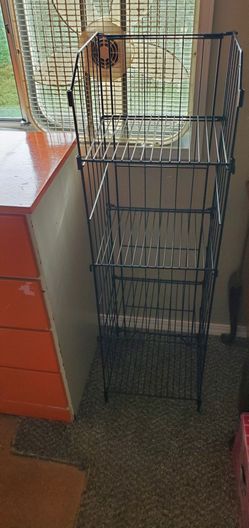 Folding metal wire 4 shelf Bookshelf or storage rack