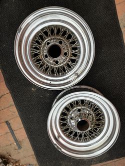 Two 15 X 6  Wire Wheels 