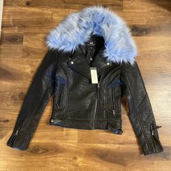 Brand new woman’s Coco Colette brand Black Leather Jacket up for sale  