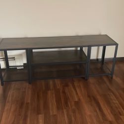 Tv Stand 65”  Wood And Metal Structure 