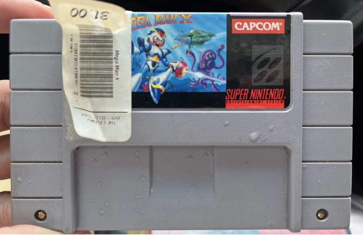 Mega Man X Super Nintendo Game Cartridge SNES 16 bit 1993 Capcom