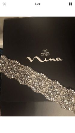 “NINA” Crystal Sash/Belt for wedding dress