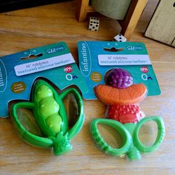 Sassy Developement & Infantino Lil Nibbles Textured Silicone Teether Bundle