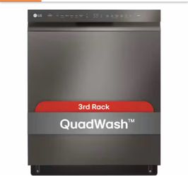24 in. PrintProof Black Stainless Steel Front Control Dishwasher