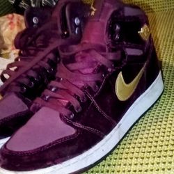 Nike Air Jordan Heiress" (Bordeaux/Metallic Gold)