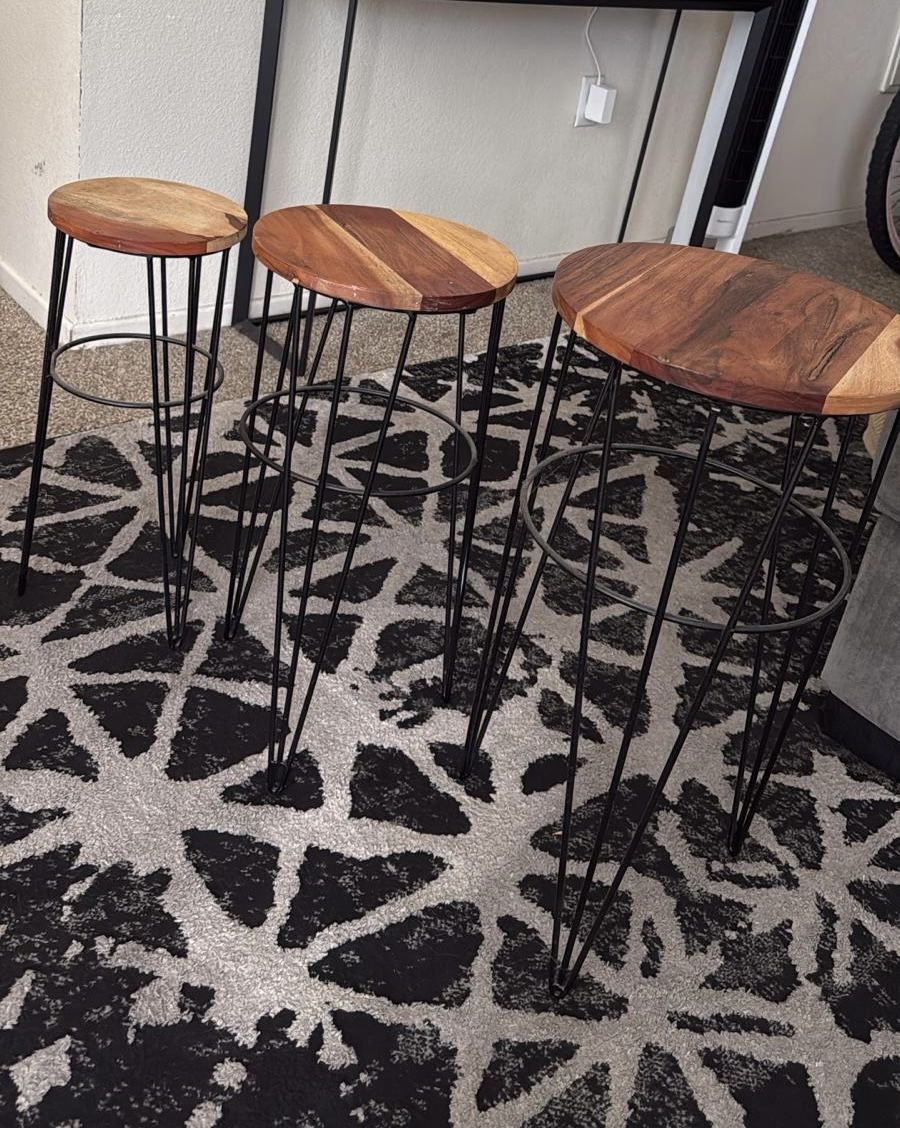 3 Wooden Stools