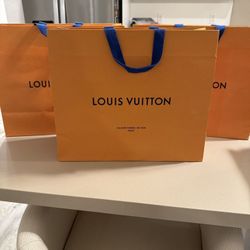 Louis Vuitton Paper Gift Shopping Bag - Orange