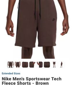nike tech shorts, brown, size large