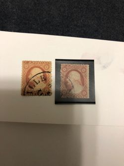 Two three cent Washington stamps