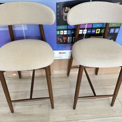 Solid Wood Barstools (set of 2)