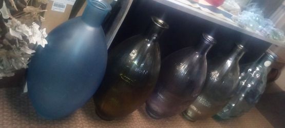 New assortment of 2ft recycled glass floor vases thick and elegant 50 each thick and elegant