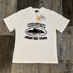 White and black Corteiz streetwear tee