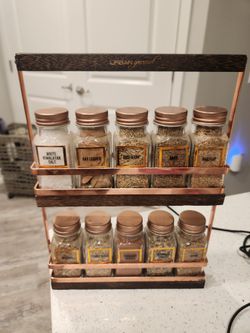 Stylish Spice Rack With Spices