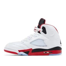 Jordan 5 Retro Fire Red Black Tongue (2025)