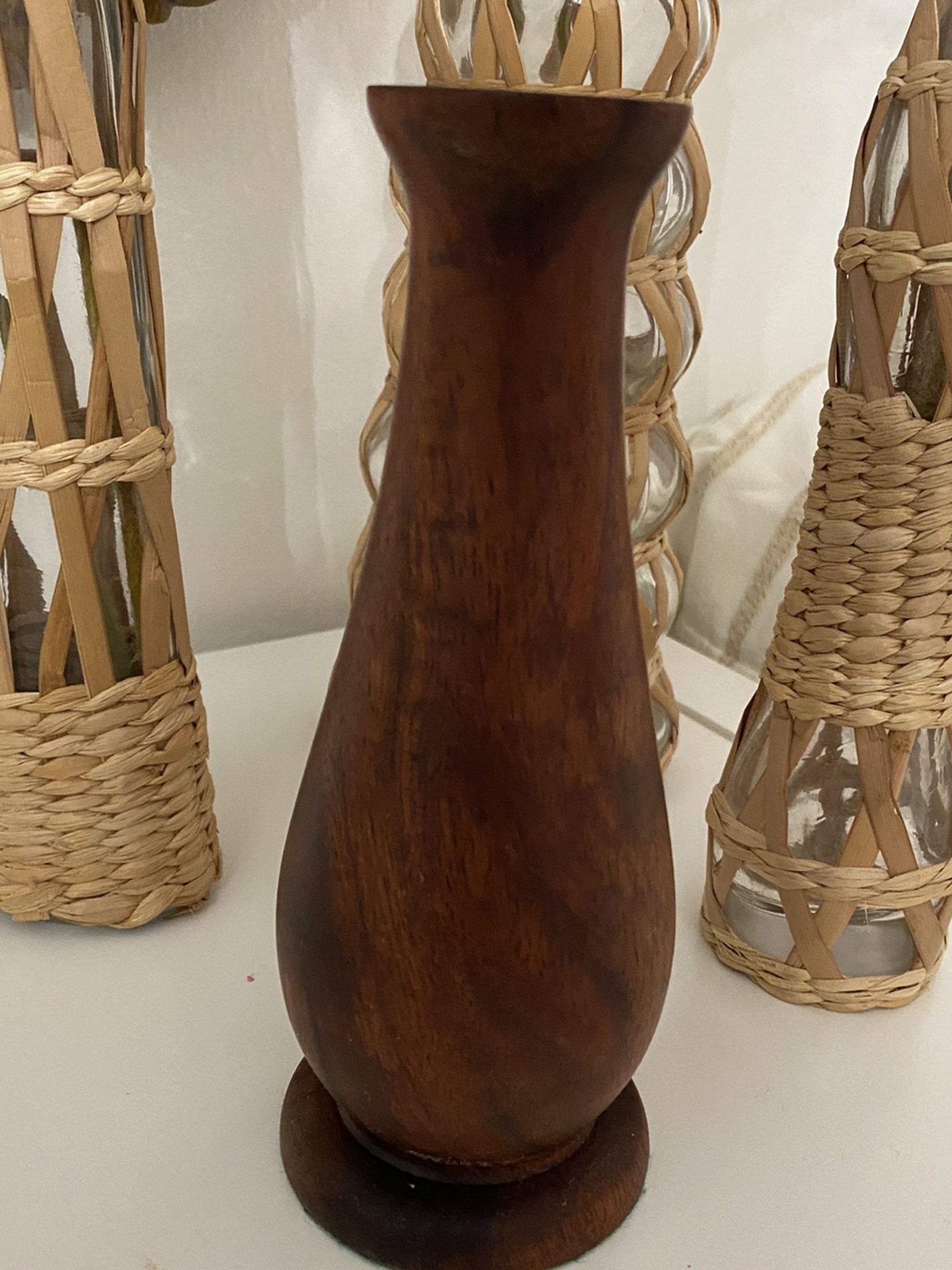Wood Candle Holder /Bud Vase