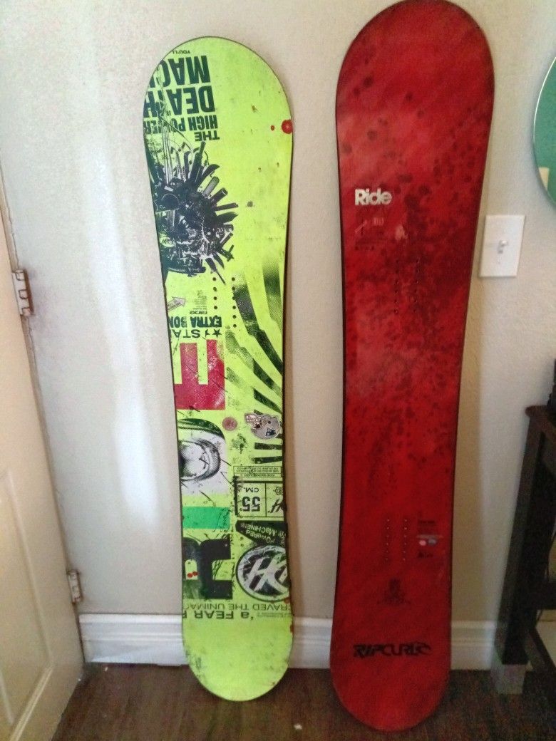 (2) Ride Snowboards
