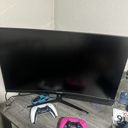 PS 5 w/ Two Controllers & Monitor