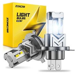 H4 LED Bulbs 9003 Bulbs, 1000% Ultra-Bright, 60000LM 6500K White, HB2 Fog Light Bulbs, Easy Plug-N-Play Installation, 99% Compatibility, Anti Flickeri