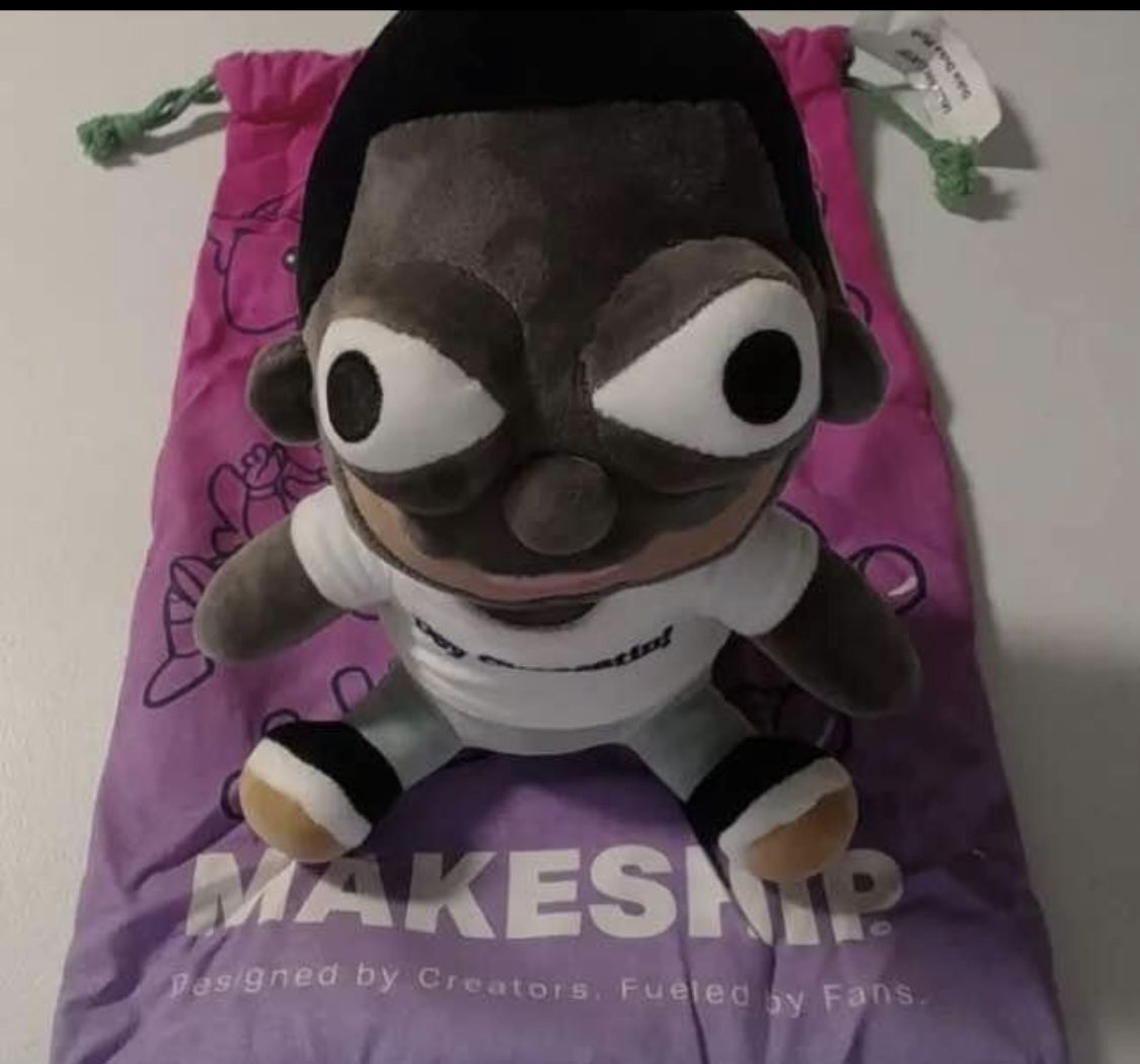 Dukie Duke Plush Cartoon Connect Youtube Animation Anime Makeship Only 598 RARE