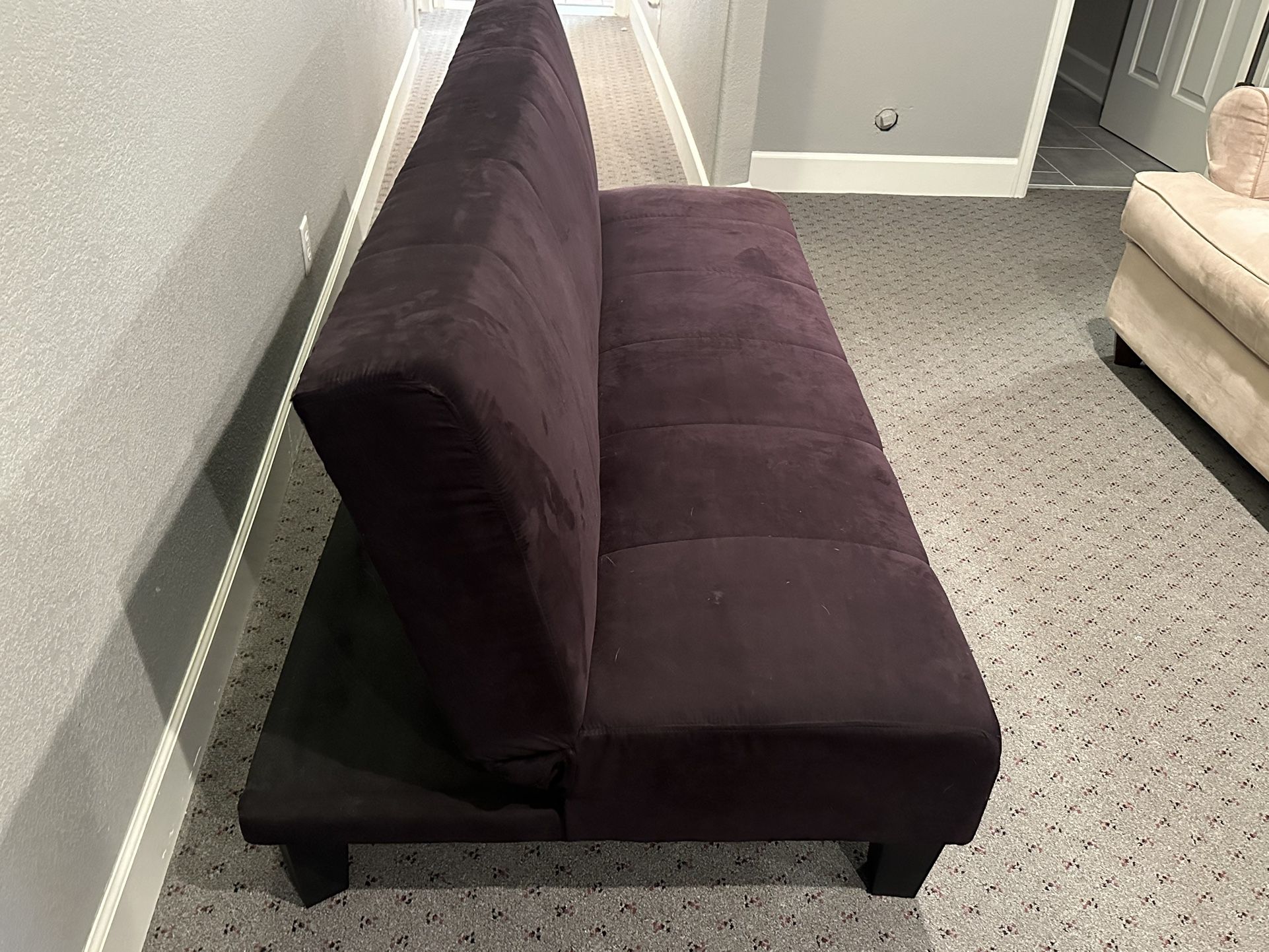 Black Foldable Sofa Futon