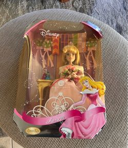 Disney Princess Aurora Porcelain Doll Brass Key