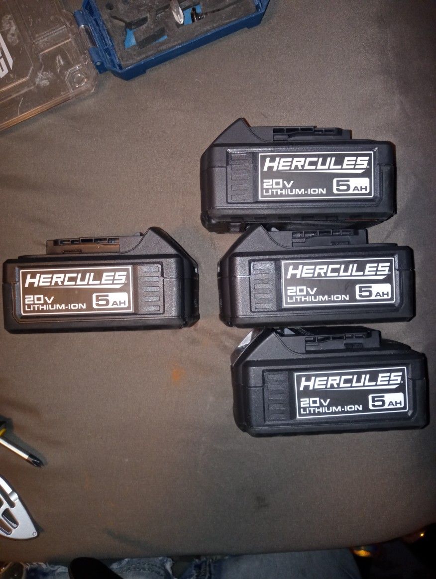 20v 5 Ah Hercules Power tool Batteries $100