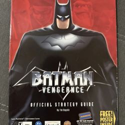 Vtg 2001 Batman Vengeance Strategy Guide Brady Games GameCube & Xbox w/ Poster