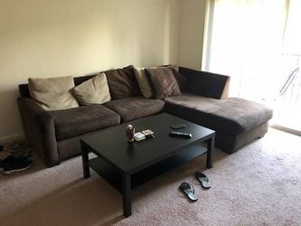 Sectional and coffee table