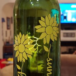 Sunflowers Custom Made Bottle