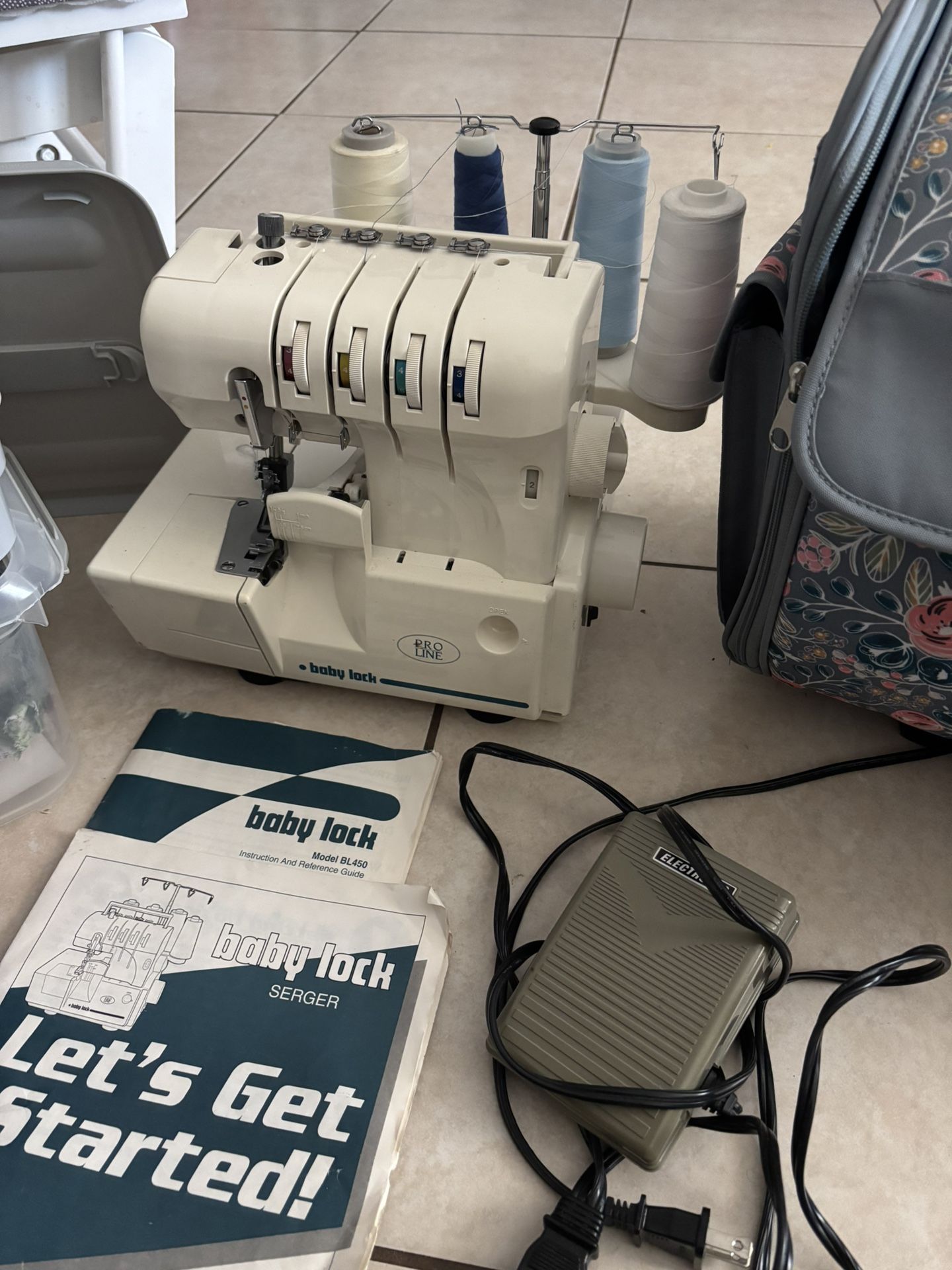 Baby Lock Serger Sewing Machine & Accessories