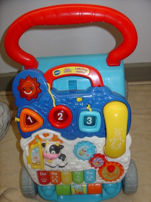 VTech Sit to Stand Learning Walker - BLUE Kids 9m- 3 years