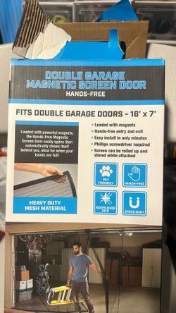 Double Garage Magnetic screen door