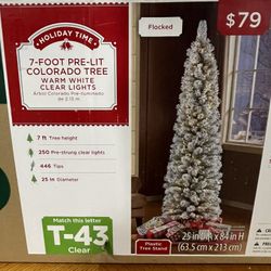 7ft Pre-lit Christmas Tree