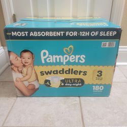 Brand New Pampers Swaddlers size 3 (180 count)
