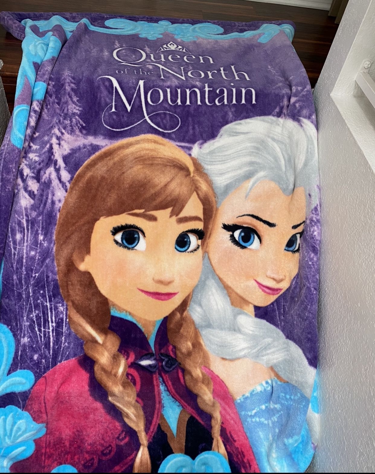 Beautiful Disney Frozen Elsa and Anna Fleece Blanket Size Individual ❄️💜