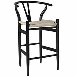 Stone & Beam Wishbone Counter Height Luxury Barstool 38.2" H, Beech Wood Bar Stool