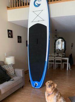 NEW Paddle Board W/ Accessories, Inflatable Stand Up Paddle Board 11FT W/ Pump, Oar & Carrying Bag !