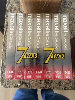 Maxwell 7 Pack SEALED Blank VHS Tapes 