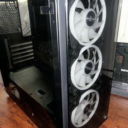 Musetek Mesh ATX Mid Tower PC Case + 3 Corsair Fans 