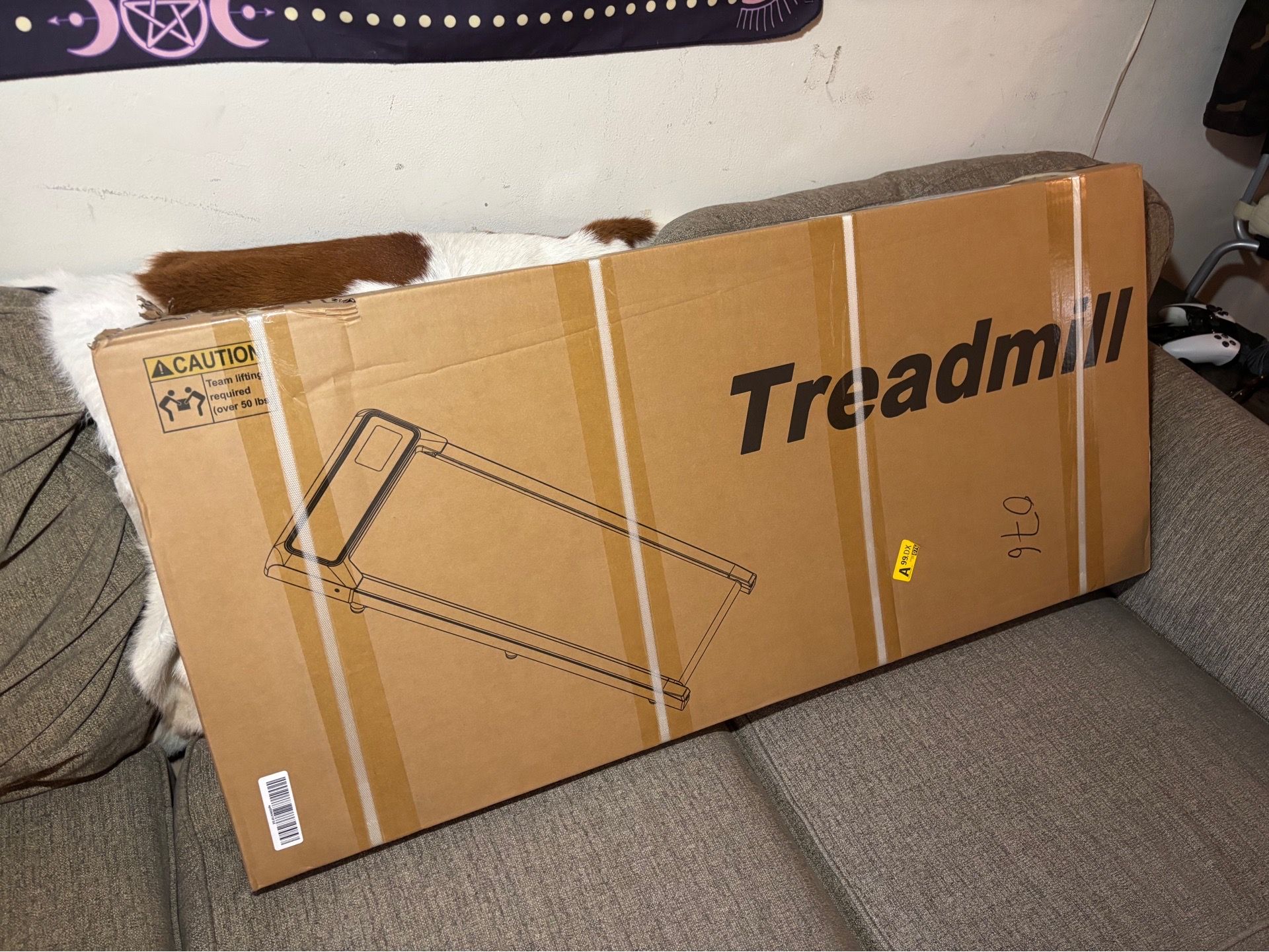 NEW/SEALED 3 in 1 Treadmill, Portable Under Desk Walking Pad with Incline, Remote Control, LED