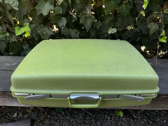 Vintage Samsonite Saturn Suitcase Avocado Green Hard Shell 1960s Luggage Retro