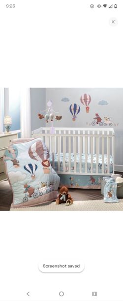 New in bag up up and away bedding crib set