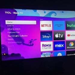 TCL 55” smart tv 4k