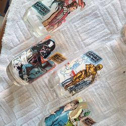 1980 Star Wars Empire Strikes Back 4pc Glassware Set