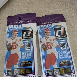 (2) Sealed 2025 Panini Donruss Football 30-Card Value Packs