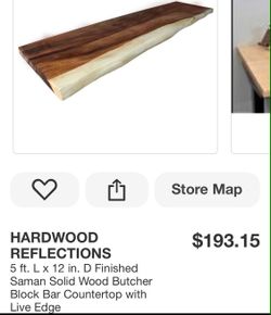 NEW SOLID WOOD SHELF 60"X12"X1.5"